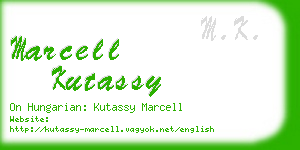 marcell kutassy business card